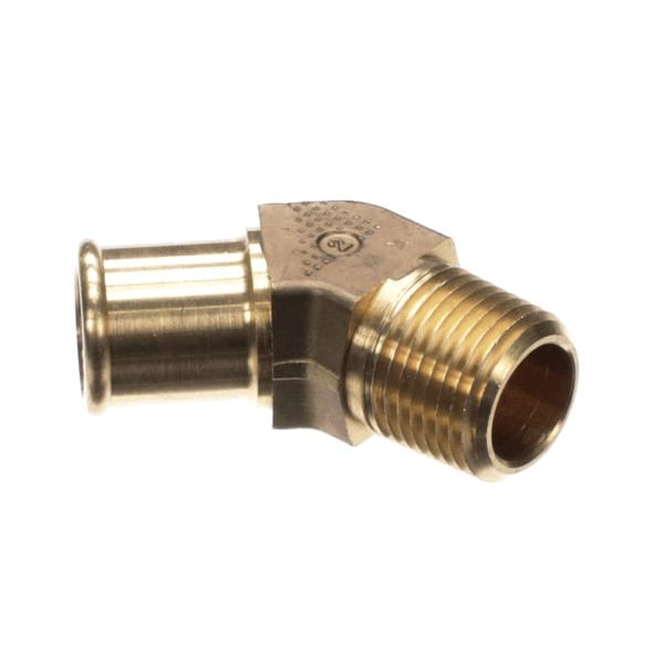 Fitting, Hose 3/4 Hose To 1/2, Mpt Brass
